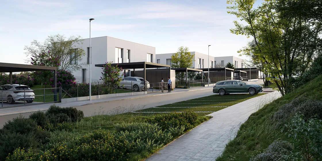 Villa Resort Kbely residential project, Prague — visualisation